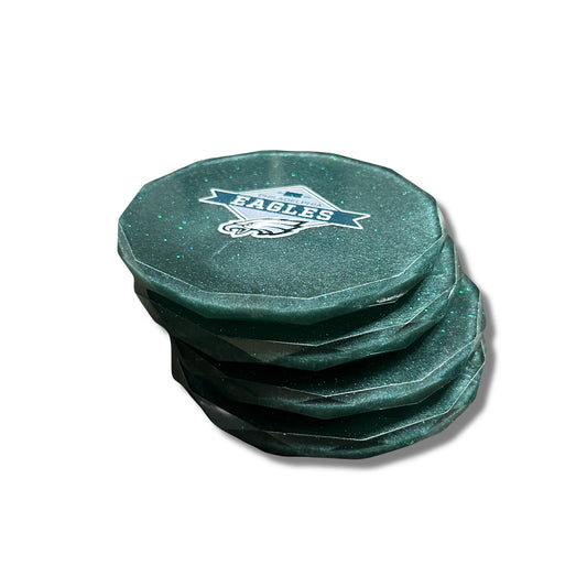 4 Piece NFL Diamond Edge Coaster Set