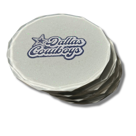 4 Piece NFL Diamond Edge Coaster Set