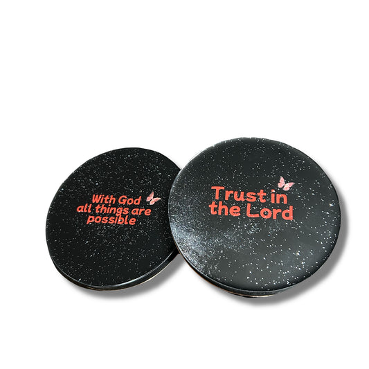 2 Piece Round Coaster Set