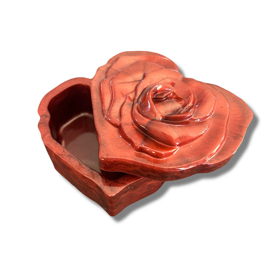Heart Shaped Trinket Box with Lid