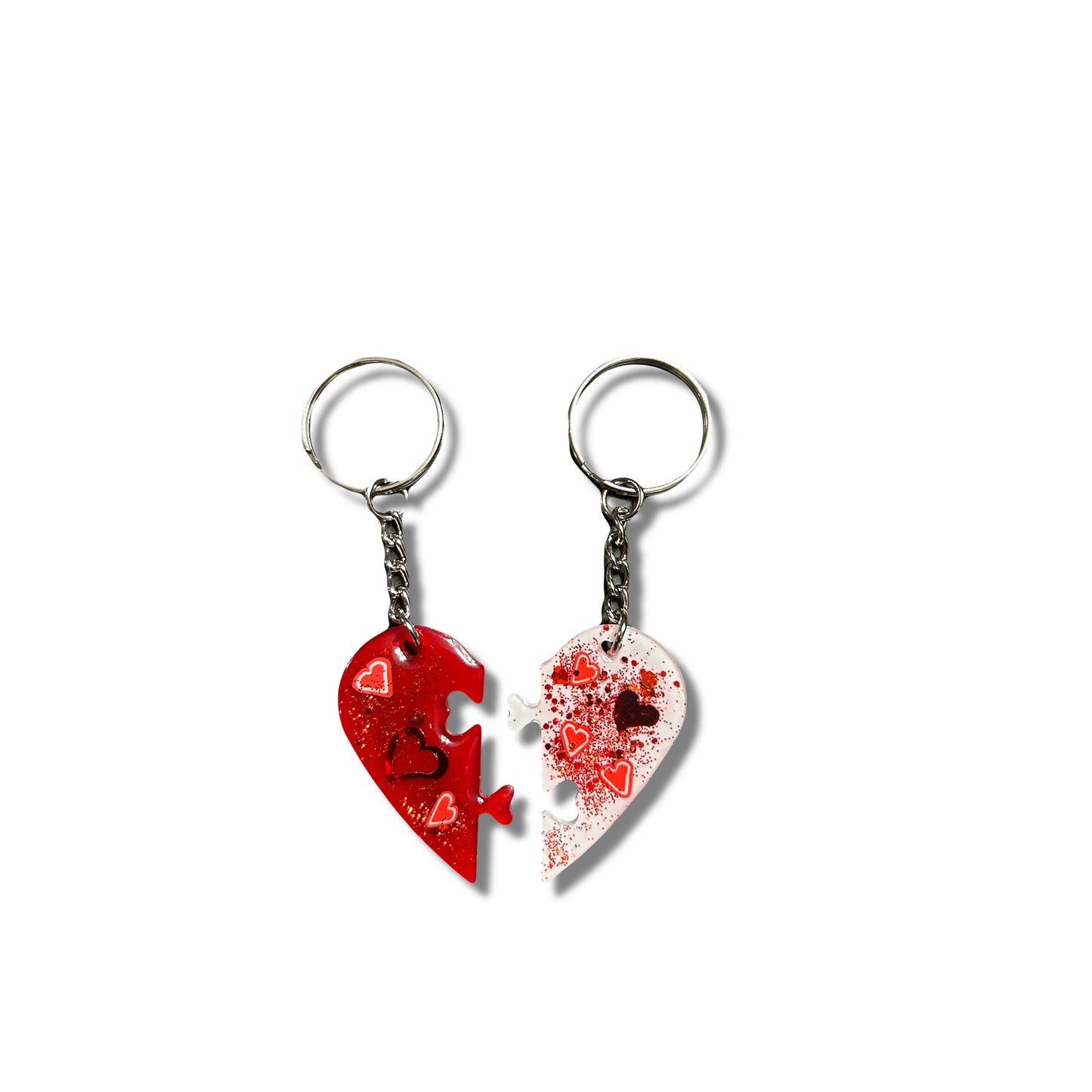 Heart Shaped Puzzle Keychain