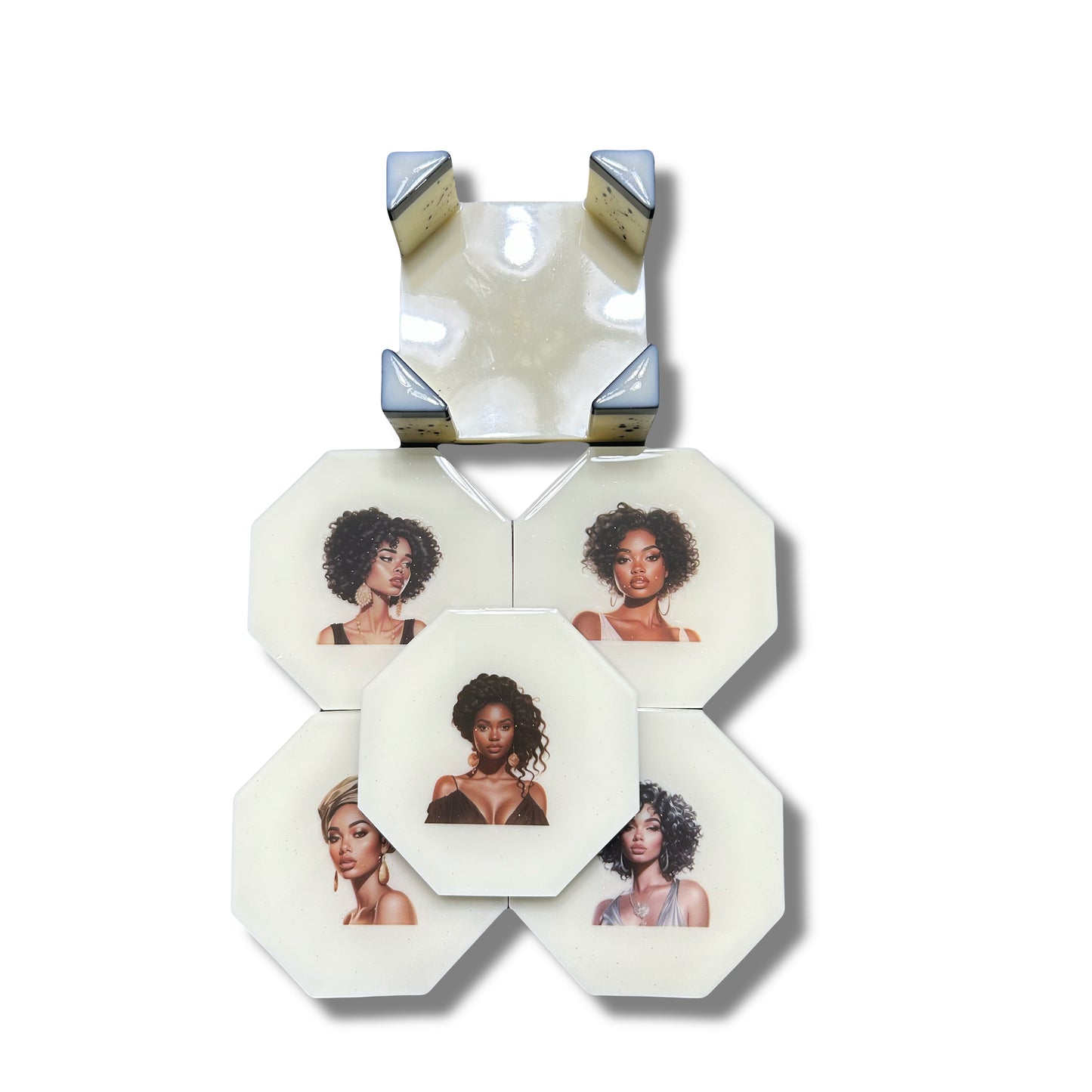 6 Piece Octagon Coaster Set