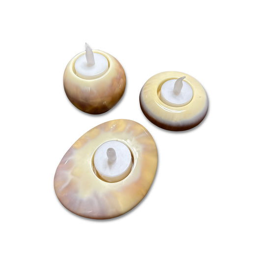 3 Piece Rock Tea Light Set