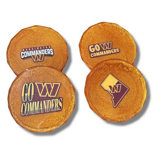 4 Piece NFL Diamond Edge Coaster Set