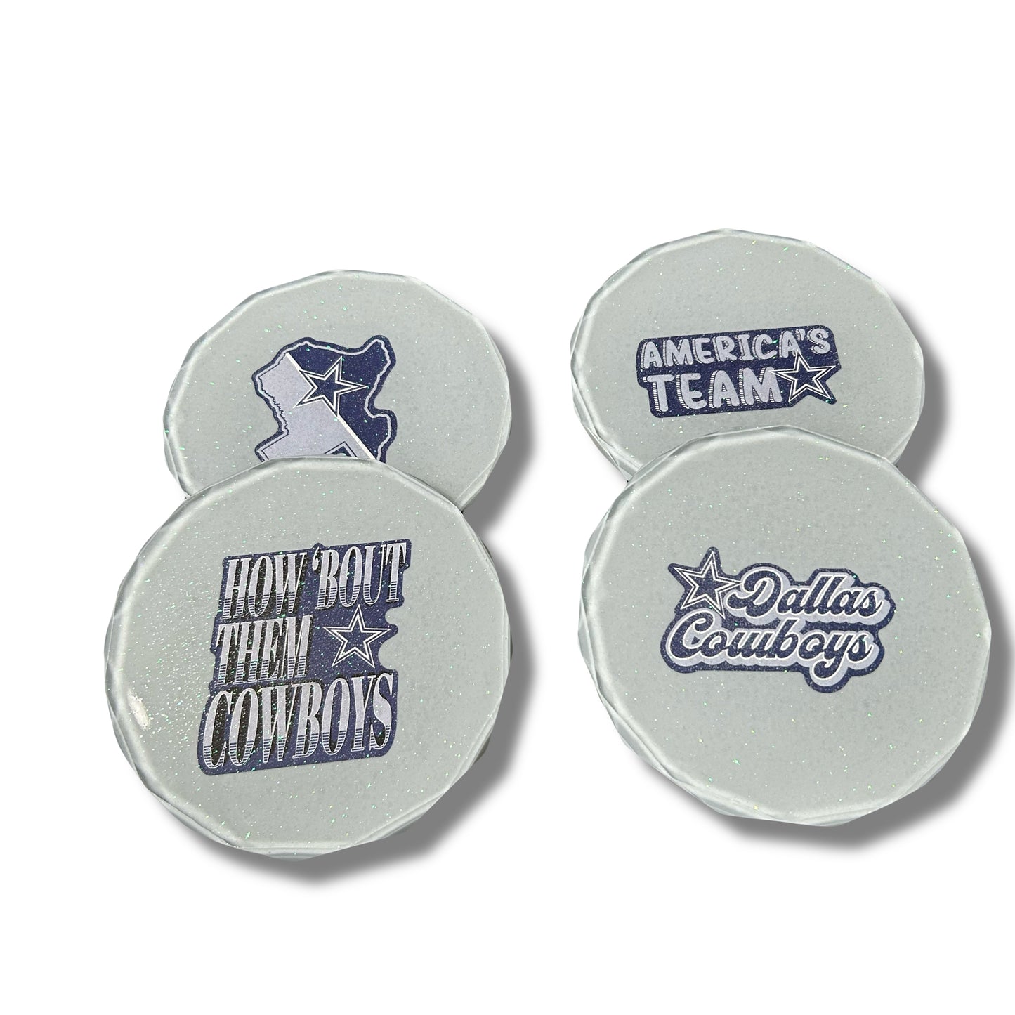 4 Piece NFL Diamond Edge Coaster Set