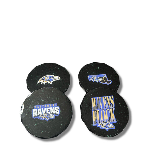 4 Piece NFL Diamond Edge Coaster Set