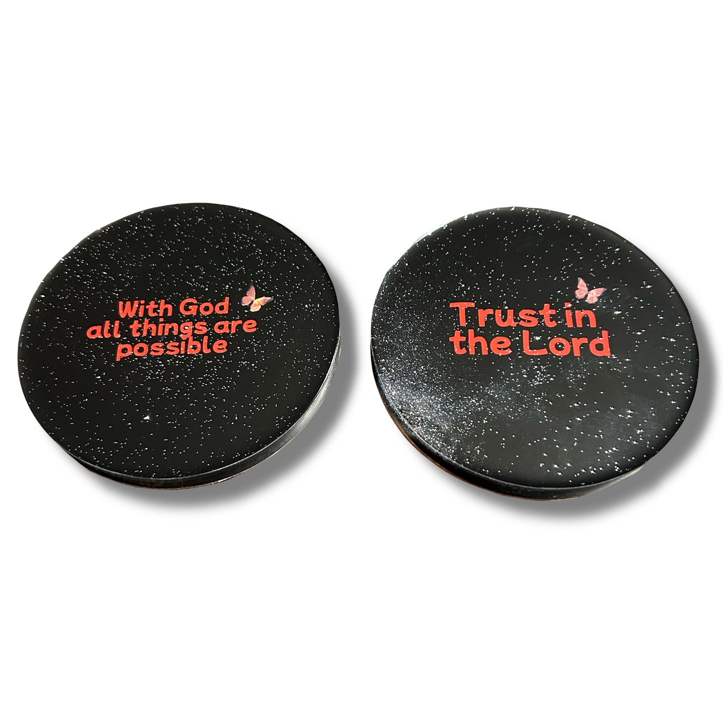 2 Piece Round Coaster Set