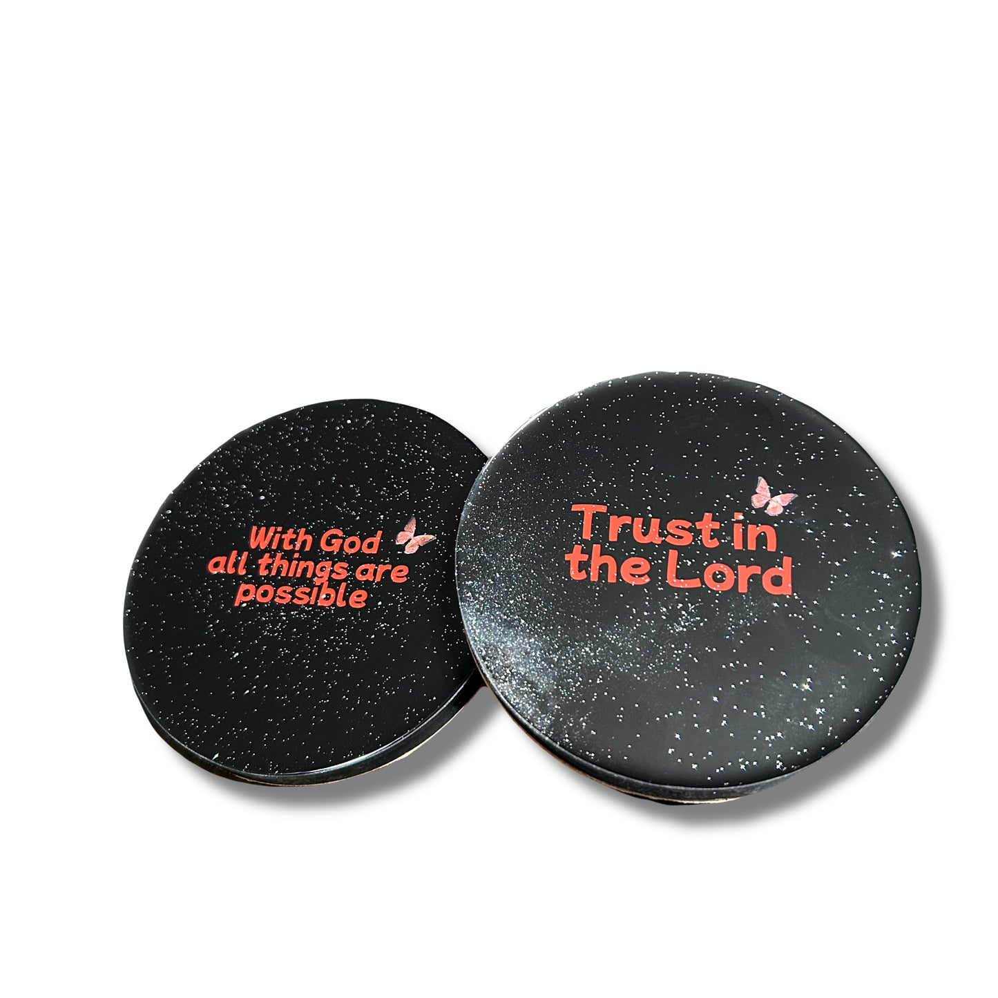 2 Piece Round Coaster Set