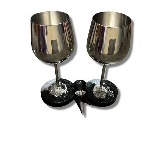 Wine Glass with Cork Set