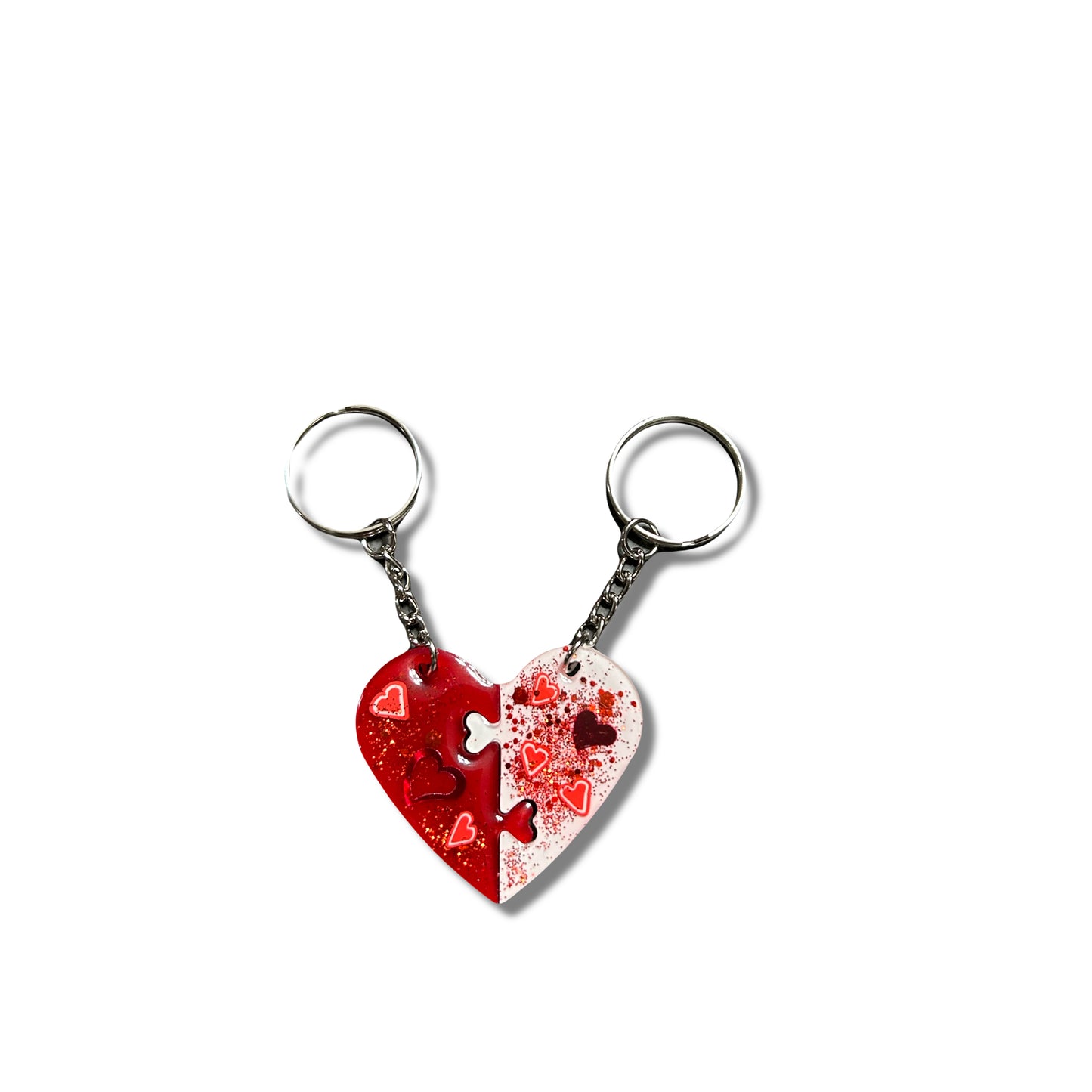 Heart Shaped Puzzle Keychain