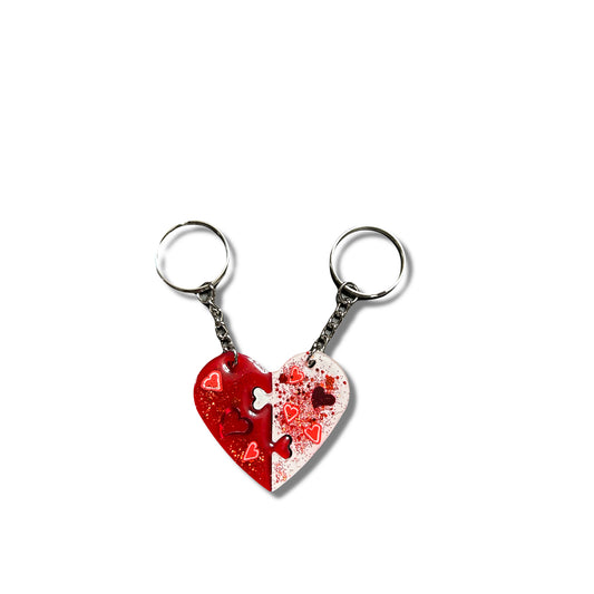 Heart Shaped Puzzle Keychain