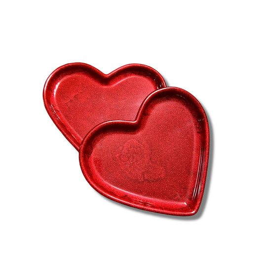 Heart Shaped Trinket Tray Set
